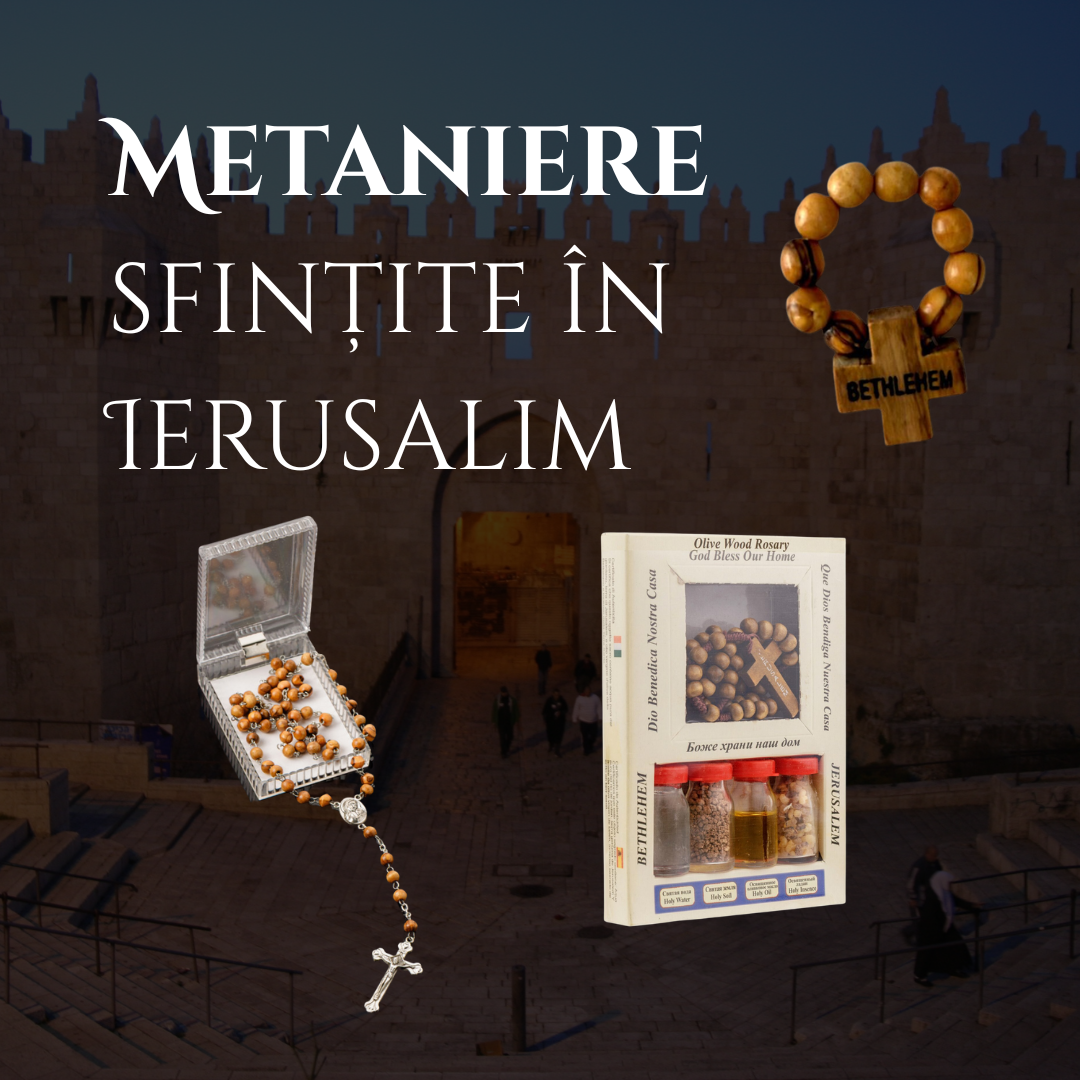 Metaniere Sfințite din lemn de măslin din Ierusalim