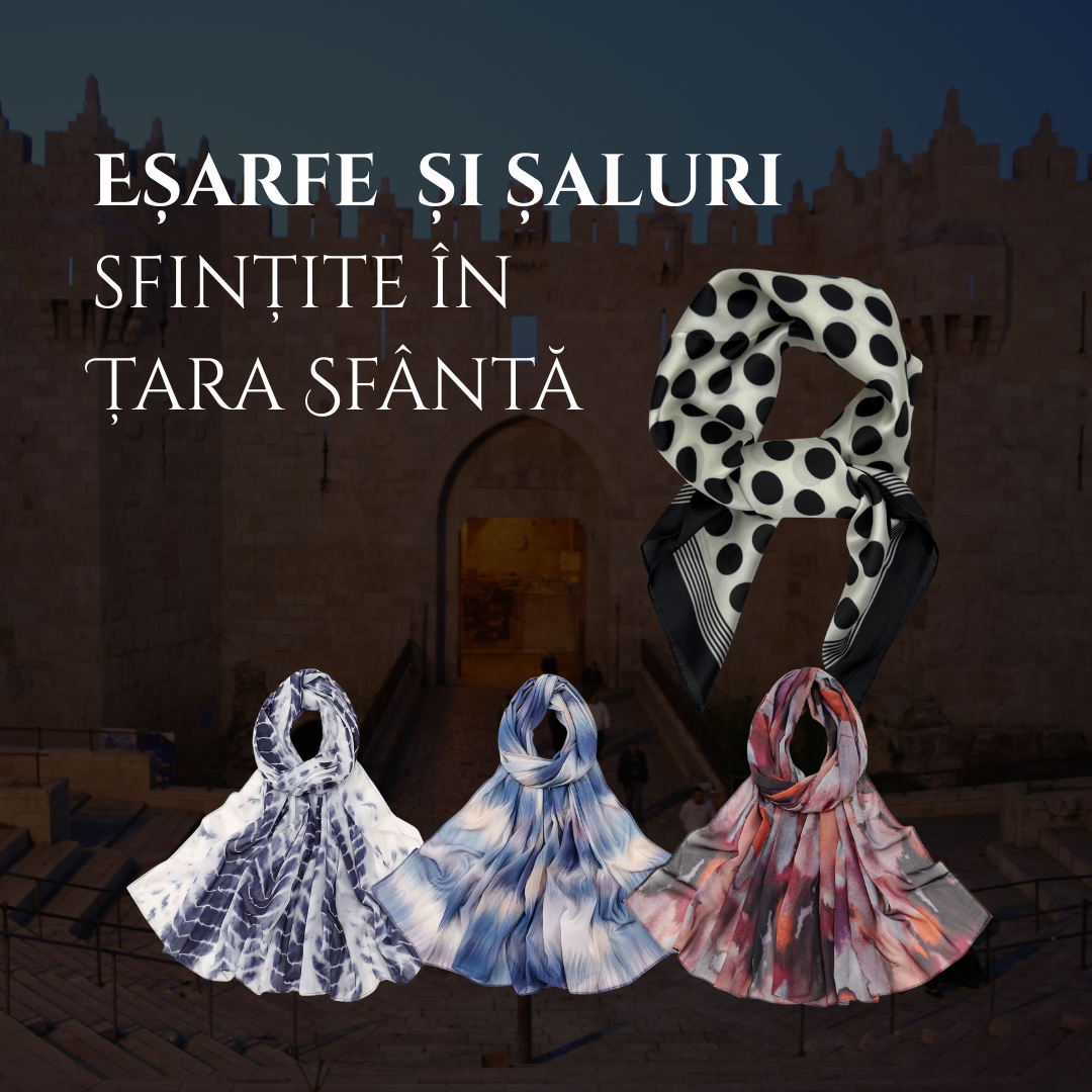 Eșarfe și șaluri sfințite în Țara Sfântă
